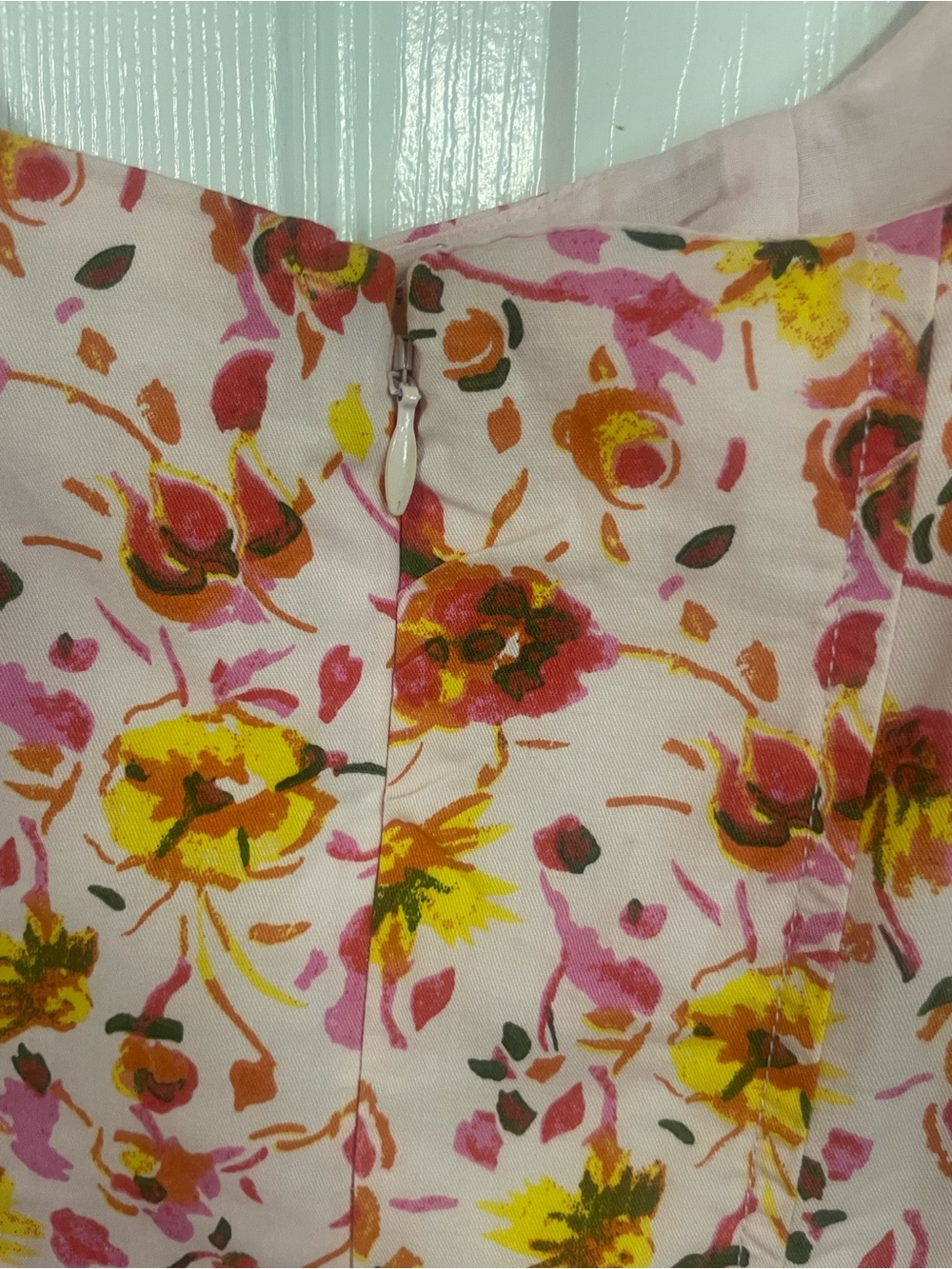 NWT Free Assembly Pink Floral Square Neck Cotton Midi Dress Fit & Flare Sz Small - Picture 9 of 9